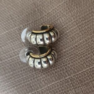 New Brighton-Mystic Moon Scallop Hoop Earrings, Pre-Owned in Good Condition